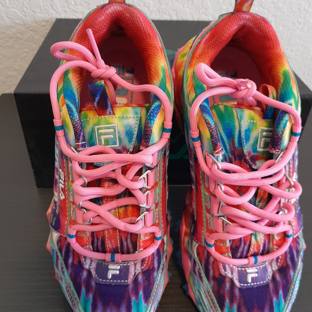 Fila Kids Sneakers with Pink and Multicolor Design